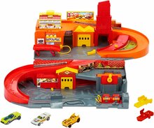 Autoparkla Hot Wheels Sto & Go, koos 3 die-cast mänguautoga 1:64