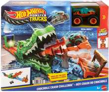 Komplekt Mattel Hot Wheels Monster Trucks Crocodile Crash Challenge, JJN45