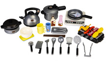 Mängugrilli komplekt Ecotoys Happy Kitchen, 40 tk, LED, heli