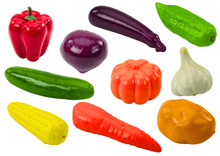 Mängukomplekt Lean Toys Pehmed köögiviljad, 24 tk