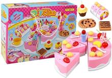 Mängutort Lean Toys, 75 osa, roosa/mitmevärviline