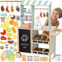 Multifunktsionaalne puidust pood Woopie Green 5in1, 73 osa