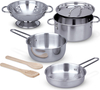 Mänguköögi nõudekomplekt Melissa & Doug Pots & Pans Play Set, hõbe