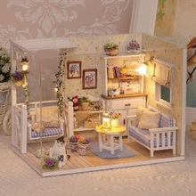 Puidust nukumaja DIY House 3013, retro mudel, LED valgustusega