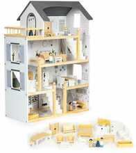 Nukumaja Ecotoys W06A392, koos puidust mööbliga