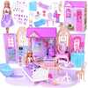 Nukumaja Anlily Dream House ZA5694, 30 cm, kokkupandav, tarvikutega