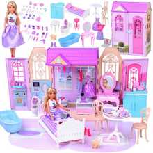 Nukumaja Anlily Dream House ZA5694, 30 cm, kokkupandav, tarvikutega