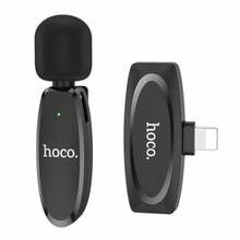 Juhtmevaba mikrofon Hoco L15 Lightning, must