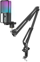 Mikrofon Fifine T669 PRO2, juhtmega, RGB valgustusega ja alusega