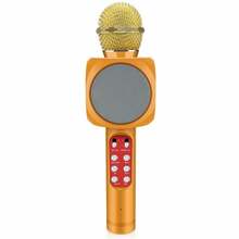 Mikrofon Riff WS-1816 16W Karaoke BT LED 360, kuldne