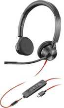Peakomplekt Poly Blackwire 3325, must