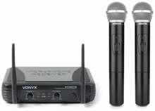 Juhtmevaba mikrofonisüsteem Vonyx STWM712 VHF, must