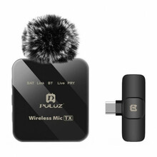 Juhtmevaba lavalier mikrofon Puluz PU648B (USB-C)