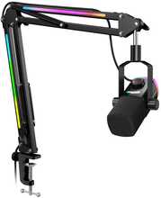 Mikrofon Fifine AM8 PRO T, juhtmega, statiiviga ja RGB valgustusega