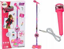 Mikrofon Lean Toys statiiviga lastele, roosa