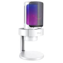 Kondensaatormikrofon FIFINE AmpliGame A8 RGB, valge