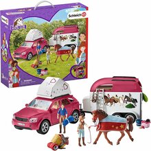 Mängukomplekt Schleich Horse Club seiklus autoga ja hobusehaagisega 42535