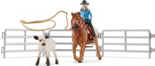 Mängukomplekt Schleich Farm World Cowgirl Team Roping Fun 42577