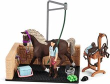 Mängukomplekt Schleich Horse Club pesuala Emily ja Lunaga 42438, 20 cm
