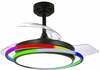Laeventilaator koos valgustiga CristalRecord Antila Mini RGB 45 W must