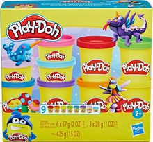 Voolimismassi komplekt Hasbro Play-Doh Colorful Compound, 9 tk, 425 g