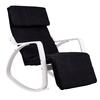 Kiiktool Modernhome Rocking Chair MSP1059, 70 x 58 x 97 cm, valge raam, must iste