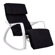 Kiiktool Modernhome Rocking Chair MSP1059, 70 x 58 x 97 cm, valge raam, must iste