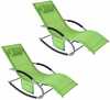 2 lamamistooli komplekt Sobuy OGS28-GRx2, 63 x 150 x 87 cm, roheline