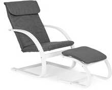 Tugitool jalatoega ModernHome, 83 x 67 x 96 cm, valge/hall