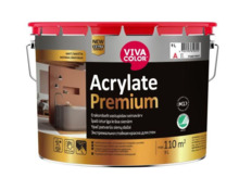 Sisevärv Vivacolor Acrylate Premium, A baas, matt, 9 L, valge