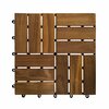 Terrassiplaat Home4you Finlay, 30 x 30 x 2 cm, 11 tk, pruun