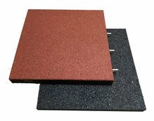 Kummist põrandakate 4IQ RIN000008, 50 cm x 50 cm x 4 cm, punane