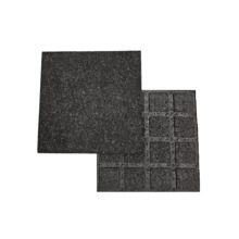 Kummist põrandakate 4IQ, 50 x 50 x 2 cm, must