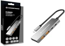 Adapter Conceptronic HUBBIES15G USB-C, 2xUSB-C, 2xUSB-A, 100WPD, hall, 0.25 m