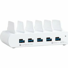 Laadimisjaam Compulocks 5PUSBCDKS-EU, valge, 5 USB ja USB-C porti