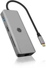 Dokk IcyBox IB-DK4012-CPD, 9in1, antratsiit, must
