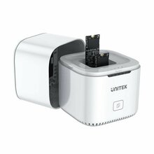 Kloonimisdokk Unitek S1207A, 2x M.2 PCIe/NVMe, USB 3.2 Gen 2, valge