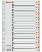 Plastikust eralduslehed Esselte, A4, A-Z, hall