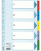 Vahelehed Esselte, A4, 1-5, värvilised, 20 tk