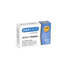 Klambrid Rapesco 26/6 mm, karbis 1000 tk