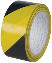 Signaallint Q-Connect, 4,8 cm x 20 m, must/kollane