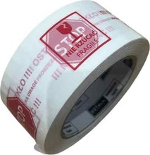 Kleeplint Bestpak BSTech, 48 mm x 100 m, trükiga Ettevaatust klaas, valge/punane