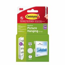 Kinnitusribad 3M Command Strips 17204WHI-4, valged, medium, 4 paari