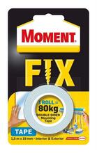 Kahepoolne teip Moment Super Fix, 1.5 m x 19 mm, 80 kg