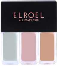 Korrektorite komplekt Elroel All Cover Trio, 4,5 g, roosa/münt/beež