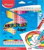Kustutatavad värvipliiatsid Maped ColorPeps OOPS 368970, kolmnurkne, 24 värvi