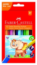Värvipliiatsid Faber-Castell Jumbo, kolmnurkne, 12 värvi