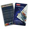 Akvarellpliiatsid Derwent Watercolour, 12 tk, metallkarp