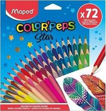 Värvipliiatsid Maped ColorPeps Star, kolmnurkne, 72 värvi