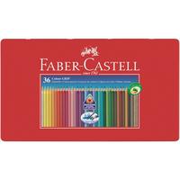 Värvipliiatsid Faber-Castell Grip 2001, 36 värvi, metallkarbis